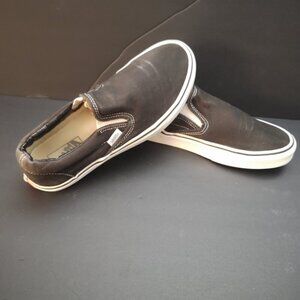 Vans Black Unisex Men's Size 8 / Ladies Size 9.5 Slip On Sneakers